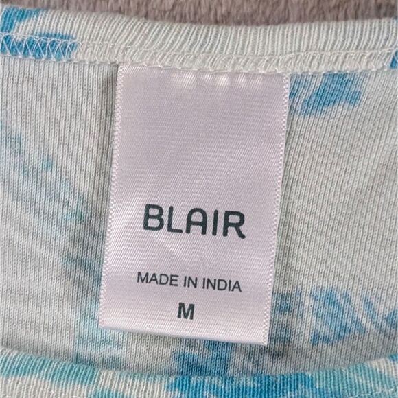 Y2K Grunge Butterfly Graphic T-Shirt Women's XL Blue Sparkly Print 3/4 Sleeve - Picture 5 of 8